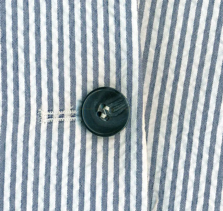 Seersucker with button.