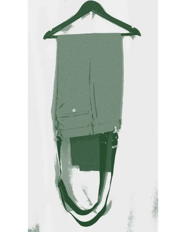 Pair of men’s trousers with button-on suspenders draped over a hanger – classic Derby Day style and guide to wearing suspenders.